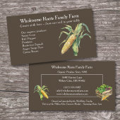 素朴な水の色の農家市場、トウモロコシ農家 名刺