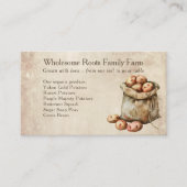 素朴な水の色の農家市場、地元の農産物 名刺 (正面)