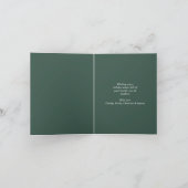 素朴な水彩の冬の緑に赤い花を添えて シーズンカード (内部)