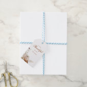 素朴な水彩オレンジ色の長方形ギフトタグ ギフトタグ (より糸付き)