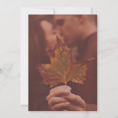 素朴な水彩テラコッタ銀杏ウェディング 招待状 (裏面)