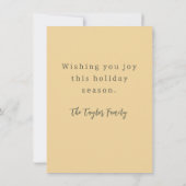 素朴な水彩モダンなクリスマスツリーのホリデーシーズン ノートカード (裏面)