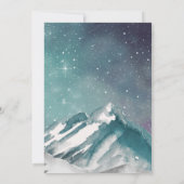 素朴な水彩山岳松彩排晩餐 招待状 (裏面)