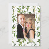 素朴な水彩画のグリーンカントリー バーンワエディング セーブザデート (裏面)