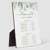 素朴な水彩画のグリーン価格メニュー フォトプラーク (側面)