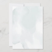 素朴な水彩画のユーカリグリーン セーブ・ザ・デート 招待状 (裏面)