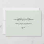 素朴な水彩画の森の木立の誕生日 サンキューカード (裏面)