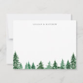 素朴な水彩画の森 ノートカード (正面)