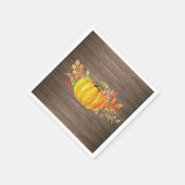 素朴な水彩画の秋のきぼんオータム スタンダードカクテルナプキン (角)