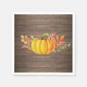 素朴な水彩画の秋のトマトオータム スタンダードカクテルナプキン (正面)