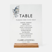 素朴な水彩画の花束イラスト アクリルサイン (正面)