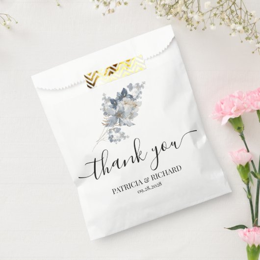 素朴な水彩画の花束イラスト フェイバーバッグ (封をした状態)