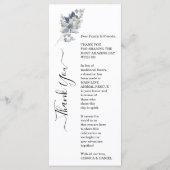 素朴な水彩画の花束イラスト メニュー (裏面)