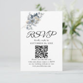 素朴な水彩画の花束イラスト 出欠カード (スタンド正面)