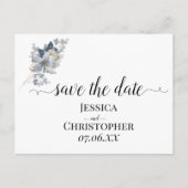 素朴な水彩画の花束イラスト 案内ポストカード (正面)