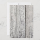 素朴な水彩画の花模様の白いカボチャとグレーの木 招待状 (裏面)