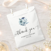 素朴な水彩画イラスト ブルー 花束 フェイバーバッグ (クリップ留めされた状態)