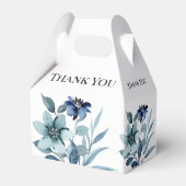 素朴な水彩画イラスト ブルー 花束 フェイバーボックス (裏面サイド)