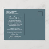 素朴な水彩画風イラスト ブルーの花束 案内ポストカード (裏面)