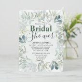 素朴な水彩画 ユーカリグリーン ご招待状 招待状 (スタンド正面)