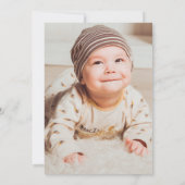 素朴な水彩色の森の出産発表 招待状 (裏面)