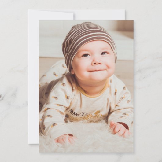 素朴な水彩色の森の出産発表 招待状 (裏面)