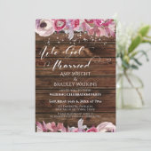 素朴な水彩花とライト ウェディングステッカー 招待状 (スタンド正面)