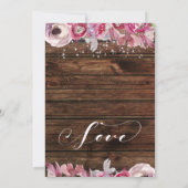 素朴な水彩花とライト　私たち結婚しました 招待状 (裏面)