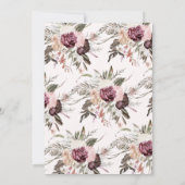 素朴な水彩花のバースデーパーティー 招待状 (裏面)