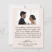 素朴な水彩花束のイラスト サンキューカード (裏面)