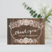 素朴な水彩花束 サンキューカード (スタンド正面)