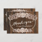 素朴な水彩花束 サンキューカード (正面/裏面)