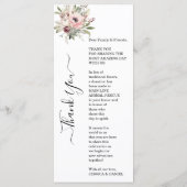 素朴な水彩花束 メニュー (裏面)