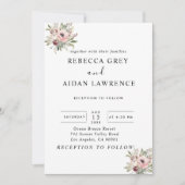 素朴な水彩花束 招待状 (正面)