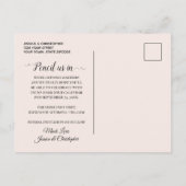 素朴な水彩花束 案内ポストカード (裏面)