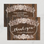 素朴な水彩花 サンキューカード (正面/裏面)