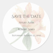 素朴な水彩花  ラウンドシール (正面)