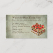 素朴な水色農家市場、新鮮な農産物 名刺 (正面)