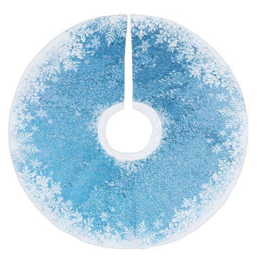 素朴な氷の雪片の木のスカート ブラッシュドポリエステルツリースカート (正面)