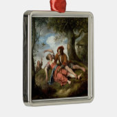 素朴な求愛 メタルオーナメント (右)