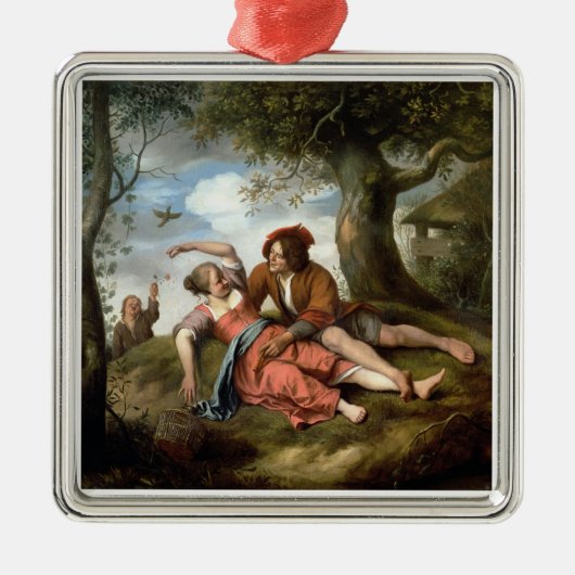 素朴な求愛 メタルオーナメント (正面)