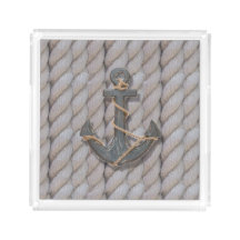 素朴な沿岸ビーチ航海のなロープの船およびいかり