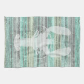 素朴な沿岸装飾のロブスター キッチンタオル (横)