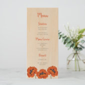 素朴な洗礼の少女 ポピーの木の赤い手書き メニュー (スタンド正面)