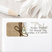 素朴な海岸のビーチスターフィッシュジュート＆グリーン ラベル (インサイチュ)