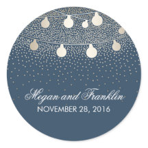 素朴な海軍の文字列ライトゴールドグリッターウェディング
