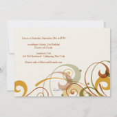 素朴な渦巻の写真の招待状 招待状 (裏面)