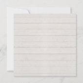 素朴な灰色の木材 ユーカリの葉 水彩画 招待状 (裏面)