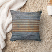 素朴な灰色の納屋の家のWoodgrain クッション (ブランケット)