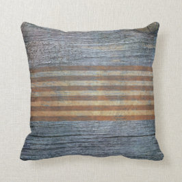 素朴な灰色の納屋の家のWoodgrain クッション